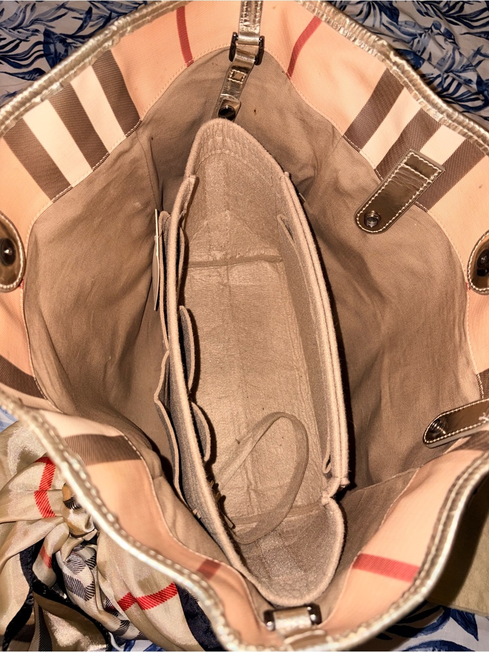 Burberry Shoulder Bag with Scarf Accent - Picture 12 of 15